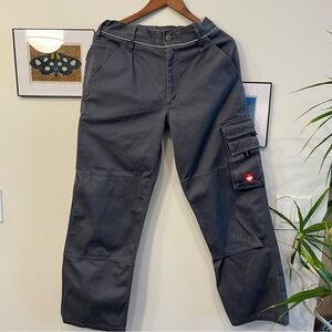 Mens Charcoal Cargo Pants with Utility Pockets